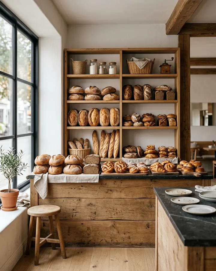 Fresh bread shelf